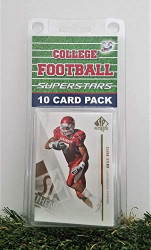 Arkansas Razorbacks- (10) Card Pack College Football Arkansas Razorbacks Different Superstars Starter Kit! Comes in Souvenir Case! Great Mix of Modern & Vintage Razorback Superstars! By 3bros