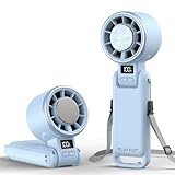 PlayHot Ventilador de mano portátil mejorado con refrigeración de hielo de 15.6 °C, potente ventilador portátil