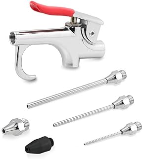 Neiko 31112 Air Blow Gun Set with 5 Interchangeable Nozzles and Over-Sized Trigger