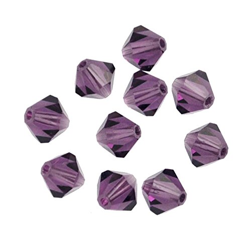 手芸のいとや ビーズ スワロフスキービーズ ソロバン 6mm アメジスト サイズ-約6mm 40粒入り