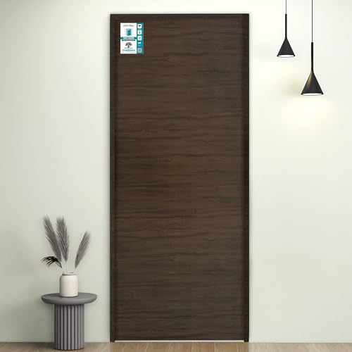 Image of Plantex WPC Doors for Bathroom (30 mm - Thickness) /Waterproof and Termiteproof /2.5x7 Feet Wooden Finished Door for Home /Balcony /Office /Kitchen, Density-550 (30x84 inch,26 kg- Charcoal Oak)