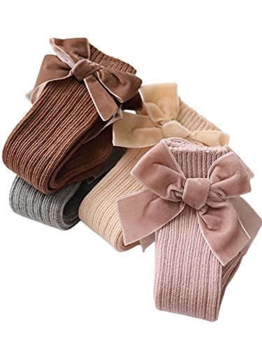Bow Knee High Socks Newborn Infants Toddlers Girls Tube Ruffled Uniform Long Stockings4