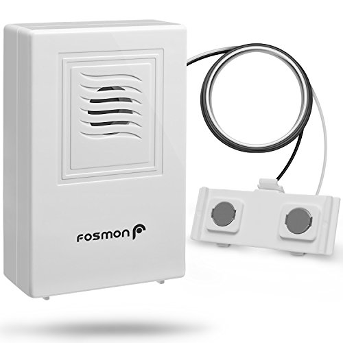 Preisvergleich Produktbild Fosmon Wassermelder Wasserwächter Wasser Alarm Überflutungssensor Batteriebetriebener mit Niedrigem Batteriealarm (Weiß)