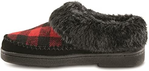 Guide Gear Womens Faux Fur Collar Clog Slippers, Plaid, Fur-Lined, Warm, Slip-On, Lounge Shoes, Bedroom House Slippers, Indoor and Outdoor | Image 3