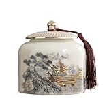 Photo Gallery dxcaicc scatola in ceramica cinese dipinta a mano - vaso d arte tradizionale cinese 800ml | contenitore ermetico per la conservazione del tè, regalo per gli amanti del tè,d Photo Gallery dxcaicc scatola in ceramica cinese dipinta a mano - vaso d arte tradizionale cinese 800ml | contenitore ermetico per la conservazione del tè, regalo per gli amanti del tè,d