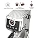 wirsh Espresso Machine, 20 Bar Semi-Automatic Espresso Maker with Pressure Gauge, Steam Wand, Stainless Steel Expresso Coffee Machine for Espresso/Latte/Cappuccino, Touch Screen,Home Barista Plus