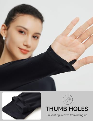 baleaf Women's Long Sleeve Workout Shirts for Women Active Tops Soft Activewear Moisture Wicking Running Clothes Travel3