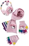 schaltknauf hello kitty  Hello Kitty – Set Mütze, Schal und Handschuhe – Mädchen Gr. One size, Hellrosa (Rosa)