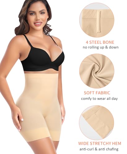 Womens Shapewear Shorts Tummy Control Body Shaper Thigh Slimmer Slip Shorts for Under Dress Shapewear Underwear4