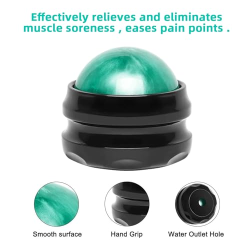 Image of WOVTE Massage Ball, Lacrosse Balls, Self Massage Tool for Sore Muscles, Shoulders, Neck, Back, Foot, Body, Deep Tissue, Trigger Point, Muscle Knots, Yoga and Myofascial Release (Green)