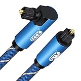 [page_title]-EMK 90 ° Toslink Cable, 360 Degree Rotating Optisches Kabel, Digital Optical Audio Cable für Sonos Playbar TV, Soundbar,5.1 sound system, HDTV, PS3, PS4, Xbox One 1.5M Blau