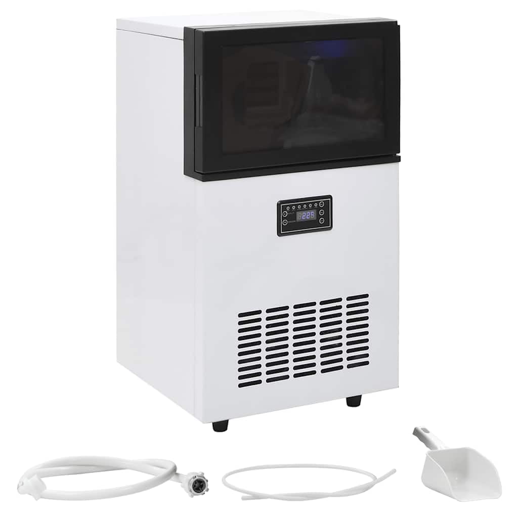 vidaXL Macchina per Il Ghiaccio da Nera 45 kg/24 h, Macchina Automatica Ghiaccio, Macchine Feste, cubetti Ghiaccio, Macchine Ghiaccio