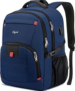Cafele 17.3 inch Laptop Backpack,Extra Large Backpack Bookbag Computer Rucksack with USB Charging Port,Water Resistant Sturdy Backpack for Business College School Travel,Men Women Casual Daypack,Black
