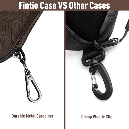 Image of FINTIE Sunglasses Case, Hard EVA Shell Shockproof Sport Glasses Case with Metal Carabiner Travel Zipper Eyeglasses Holder