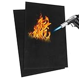 Feuerfeste Hitzeschutzmatte 2er Set – 5mm Carbon-Filz Isoliermatte, hitzebeständig bis 1000°C – Schweißdecke, BBQ Unterlage, Auto Wärmeschutz, Ofen- & Kaminunterlage für Heimwerker & Werkstatt