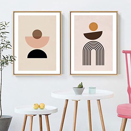 Art wall print image norbique de formes abstraites pour salon moderne 60x90cm