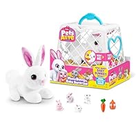 Pets Alive Mama Bunny Surprise von ZURU, realistischer, elektronischer Plüschhasen-Roboter, Überraschungsspielzeug für Kinder.