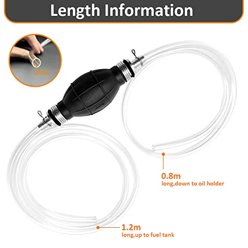 Foto von UDODIY 10mm Universal Handpumpe, Umfüllpumpe Absaugpumpe mit 2M, Kraftstoffpumpe für Boot, Auto Fahrzeug, Diesel Benzin, Öl Wasser Flüssigkeit