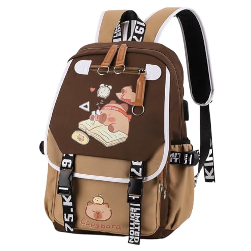 Lushandy Capybara Backpack Cute Capibara Backpack Kawaii Kapibara Back Pack