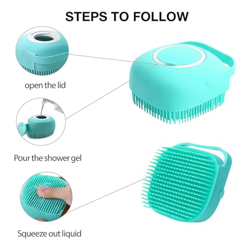 Image of 3-in-1 Pet Grooming Set for Dogs & Cats | Silicone Glove Comb + Steam Massage Brush + Soft Bristle Bath Brush | Shedding, Detangling, Bathing & Massage | Safe, Gentle & Easy Grooming Tools