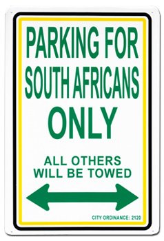 Flagline South Africa - 8 in x 12 in Metal Parking Sign
