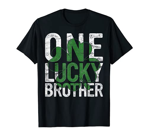 Un regalo fortunato per fratello irlandese, con trifoglio di San Patrizio Maglietta