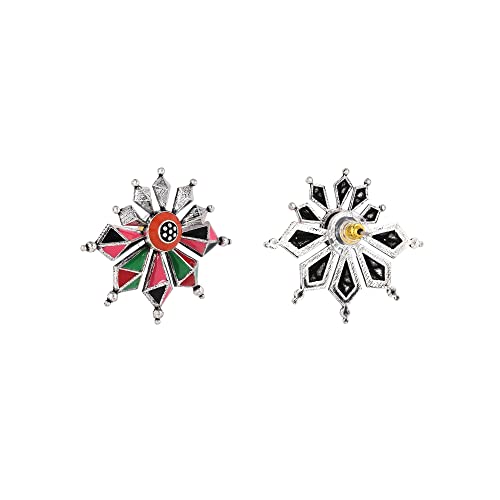 Folklore Enamel Edgy Earrings