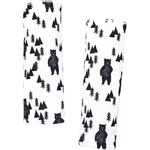 Strap Cover, Stroller Strap Cover, Bear Car Seat Strap Covers, Car Seat Straps Shoulder Pads, 2 Pack, Watercolor Floral, for Baby Toddler Infant Boy Girl Cover