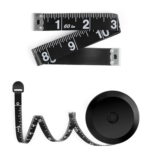 Cinta métrica flexible negra 60 pulgadas 2 unidades miniatura 1