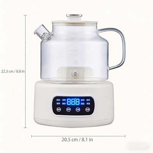 Tetera eléctrica de vidrio 1.2L con control inteligente de temperatura miniatura 2