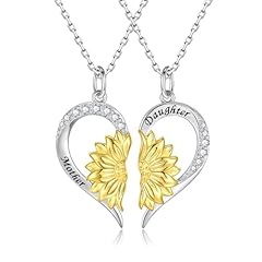 Sunflower Mother Daughter Necklace