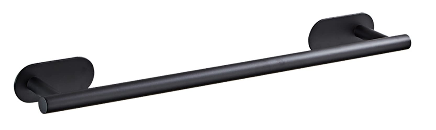 Toallero Autoadhesivo de Acero Inoxidable para baño o Cocina, Soporte de Pared, Acabado Negro, 50 cm de Longitud