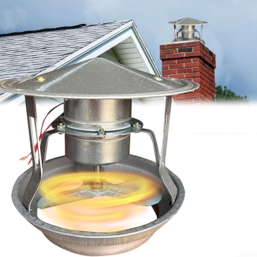 Ventola aspirante per fumo, 40 W, funzionamento silenzioso, per stufe a legna, camini, bracieri, forni, caldaie