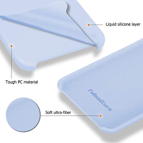 Image of REALCASE Liquid Silicone Back Cover Designed for Apple iPhone X /XS (S-Light Blue)