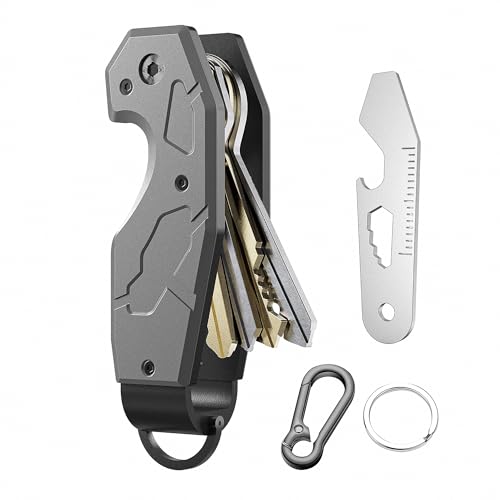 Image of QEG Key Organizer,Keyholder Keychain, Compact Metal Key Case, Minimalist Key Fob,Keychain For Men,Holds 2-6keys