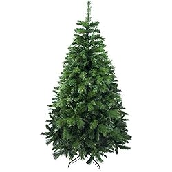 Solagua Árbol de Navidad Artificial Extra Relleno Abeto de Doble Hojas Combinadas 150-240cm Arboles C/Soporte Metálico (150cm 418Tips, Verde)