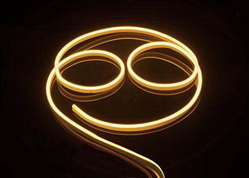 Cbconcept Etl Listed 120 Volt Led Neon Flexible Lighting Strip, 40 Feet, Warm White, Waterproof Resistant, Accessories Included - Ideal For Indoor Outdoor Lighting Ready To Plug To Shine #TOP1