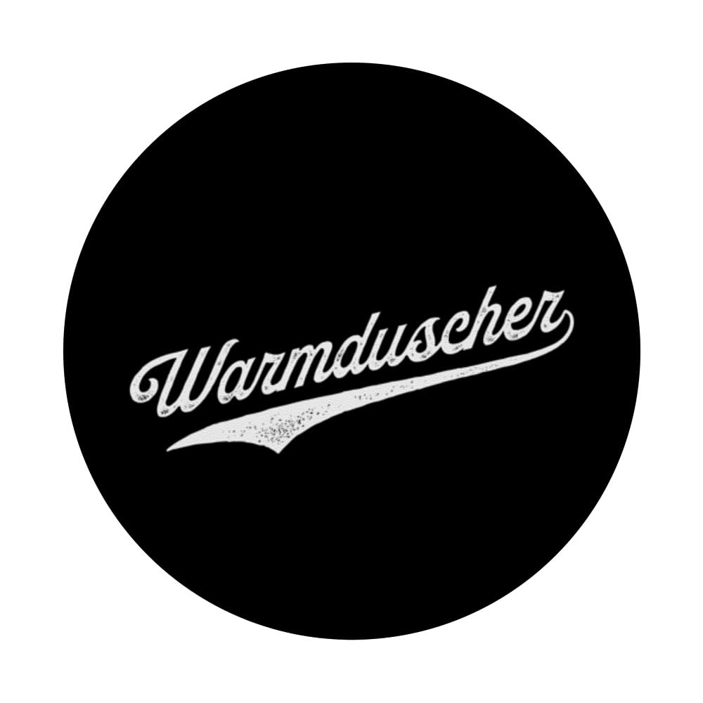 Warmduscher Wienerisch für Weichling PopSockets Swappable PopGrip, Black - Image 3