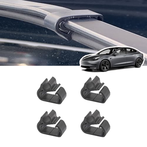 Eterpace 4 Pack Windshield Wiper Washer Hose Retention Clips, Compatible with Tesla Model 3 Y 2017-2025, Wiper Arm Spray Pipe Tube Holder