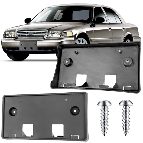 Image of License Plate Bracket Accessories for Ford Crown Victoria 1998-2011,for Mercury Grand Marquis 2003-2006, Front Bumper License Plate Holder Replacement Frame Black Mount
