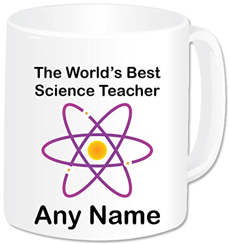 GOPERSONALISED Teacher Gifts - Personalised Best Science Teacher Mug - Thank You Teacher Appreciation Gifts, Retirement End of School Year Gifts for Teacher Professor Ceramic (Design 2)