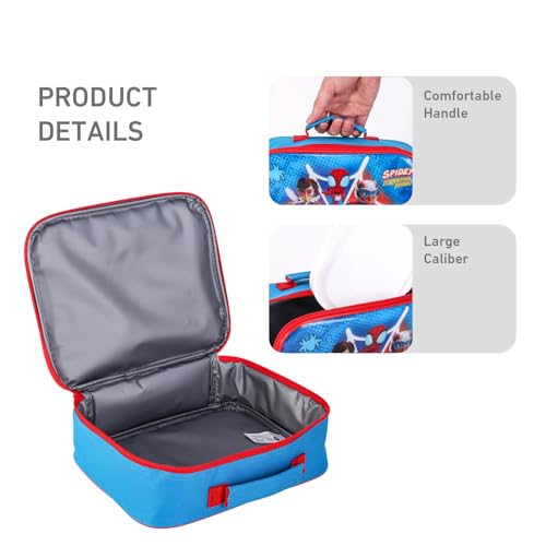Stor Spidey and His Amazing Friends Insulated Lunch Box Bag for Boys and Girls, Perfect Size for Packing Hot or Cold Snacks for School and Travel, BPA Free