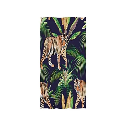 Mnsruu Tropical Jungle Microfiber Bath Towel Cover