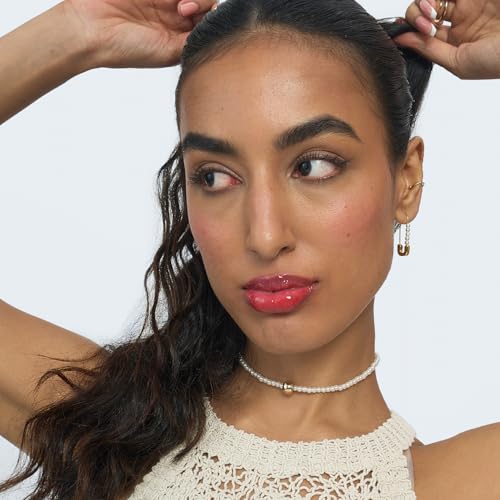 Image of FAE Beauty Peptide Hydrating & High Shine Tinted Lip Gloss (12gm) | With Passionfruit Oil & Argireline to Smoothen, Even, and Soften Lips | Non Sticky | Vegan | Shade Sizzling | Sheer Cherry Red Gloss