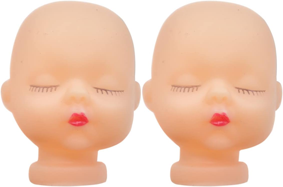 COHEALI 30Pcs Mini Baby Doll Heads for DIY Crafts, Vinyl Sleep Baby Doll Head for Keychain Making, Blank Miniatures for Hand Painting, Plush Accessories & Handmade Projects
