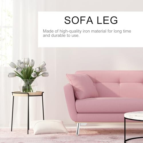 Patas de metal para muebles con diseño moderno de hierro, acabado plata de alta calidad 5
