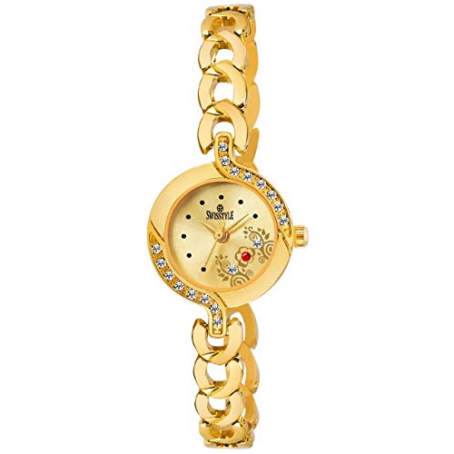 SWISSTYLE Gold Dial Women Analogue Watches-SS-LR1401-GLD-GLD (B07KW2HCFR) Amazon Price History, Amazon Price Tracker