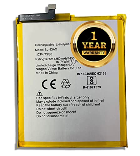 Image of Original BL-43AX Batery Compatible with Infinix Zero 5 X63 Zero 5 Pro X6B X63B with Warranty