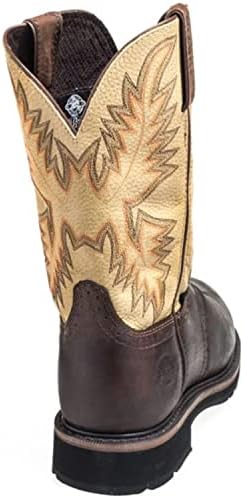 Justin Men's Superintendent Western Work Boot Steel Toe Brown 14 D(M) US | Image 4