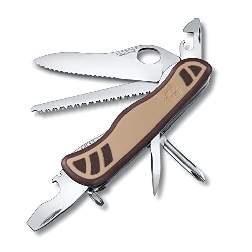 Victorinox Swiss Army One-Hand Trekker Grip Pocket Knife, Desert, 111mm
